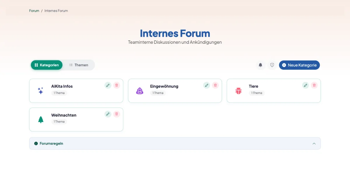 Screenshot aus aikita: Forum